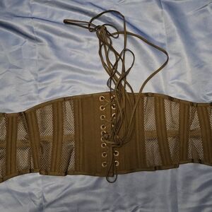 MCC6 Black Cotton Corset/Waspie Mystic City